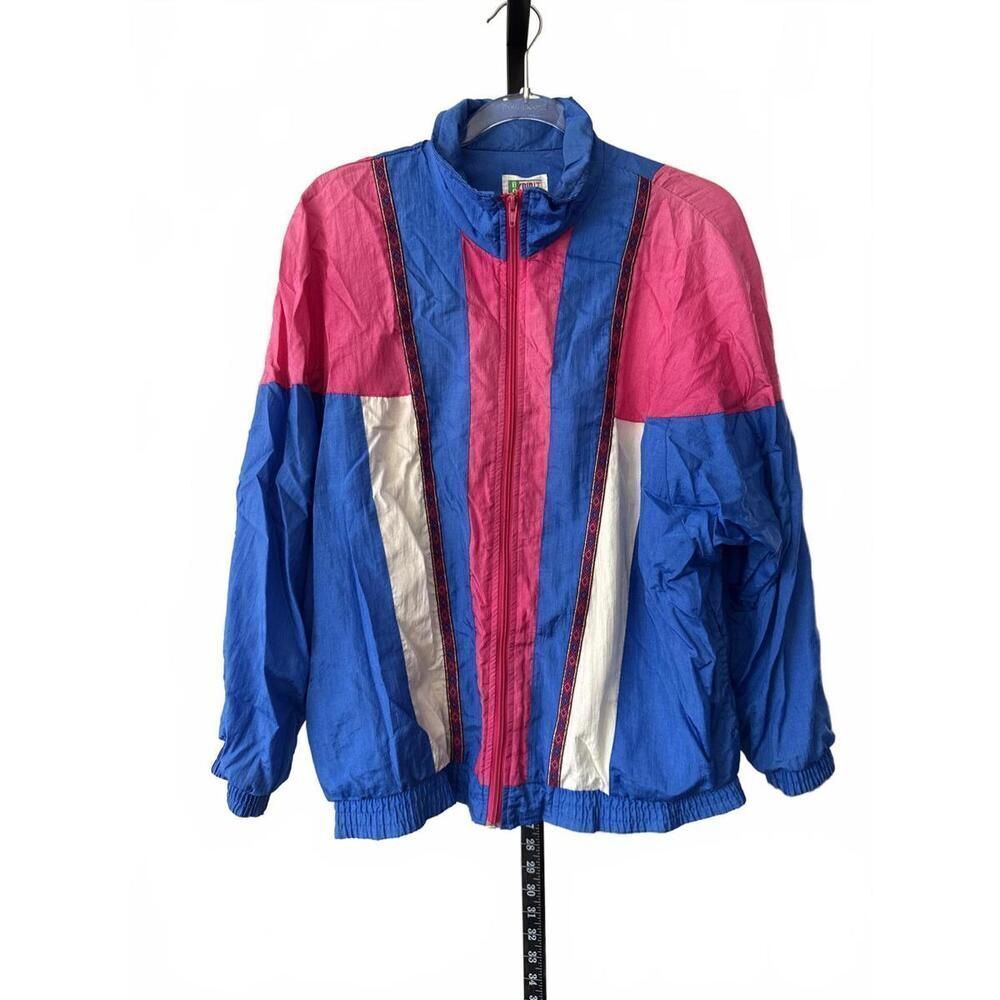 Vintage Colorblock Windbreaker Jacket
